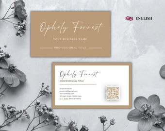 Printable Business Card for Entrepreneur, Content Creator | Editable Design | Professional Business Card | Customizable Canva Template