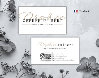 Printable Wedding Planner Business Card | Editable Design | Professional Business Card | Customizable Template on Canva