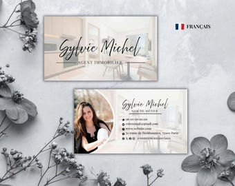 Printable Business Card for Real Estate Agents | Editable Design | Professional Business Card | Customizable Template on Canva