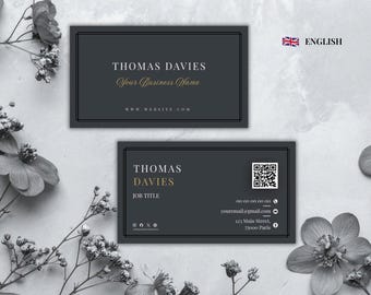 Printable Business Card for Professionals | Editable Design | Professional Business Card | Customizable Canva Template
