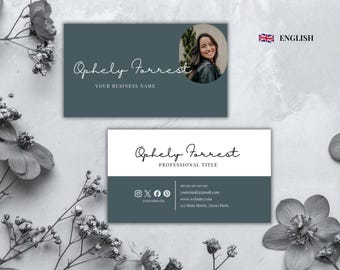 Printable Business Card for Coach, Fitness Coach | Editable Design | Professional Business Card | Customizable Canva Template