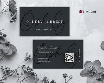 Printable Business Card for Freelancer | Editable Design | Professional Business Card | Customizable Canva Template