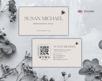 Printable Business Card for Financial Advisor | Editable Design | Professional Business Card | Customizable Canva Template