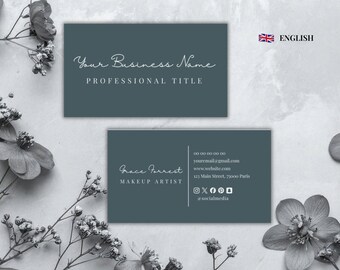 Printable Business Card for Makeup Artist | Editable Design | Professional Business Card | Customizable Canva Template