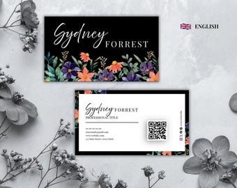 Printable Business Card for Freelancer | Editable Design | Professional Business Card | Customizable Canva Template