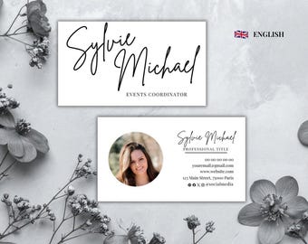 Printable Business Card for Wedding Planner, Events Coordinator| Editable Design | Professional Business Card | Customizable Canva Template