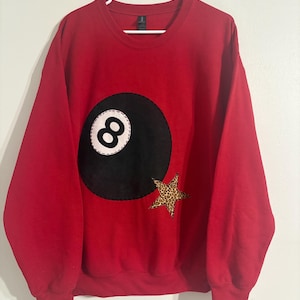 Handgenähter 8 Ball Patchwork Rundhalsausschnitt | Glück gehabt