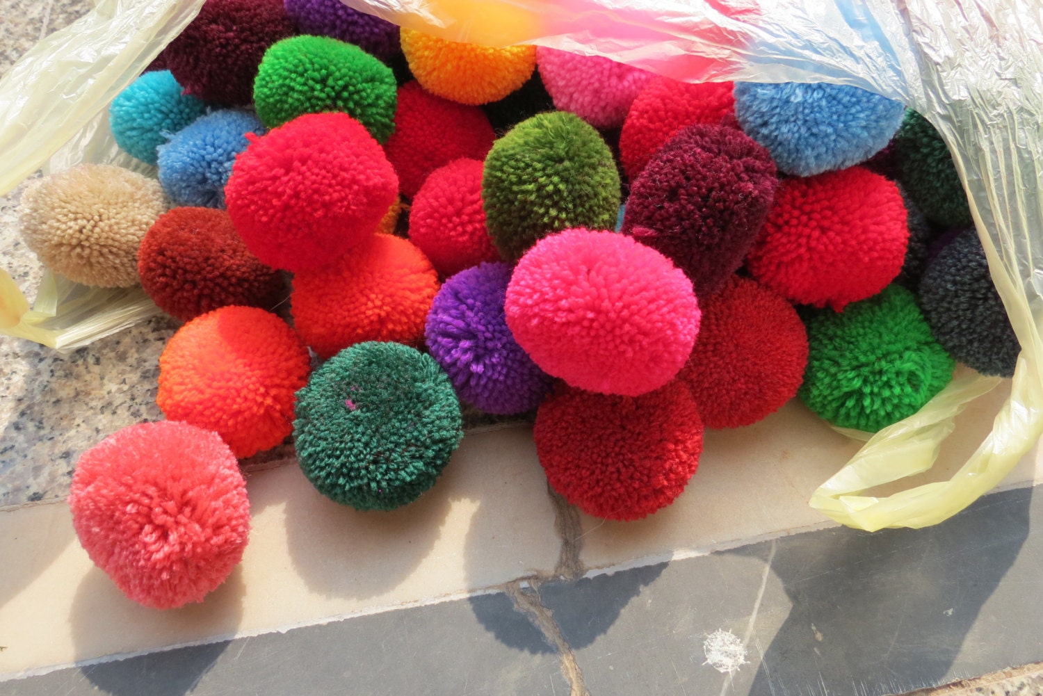 Lisu pompoms30 2 inch Yarn Pom Pom Pompoms Hmong Etsy