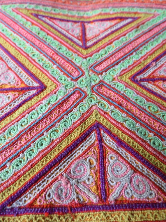 Vintage Hmong tissu tissus faits à la main, textiles main, de tapisserie à la main, textiles colline tribal 19980f Vintage Hmong tissu tissus faits à la main, textiles main, de tapisserie à la main, textiles colline tribal 19980f