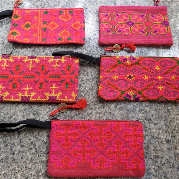 5 wholesale Ethnic Vintage  purses wallet Handmade ethnic Bohemian purse, from-Thailand