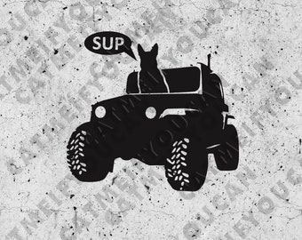 German Shepherd Dog What's up sticker