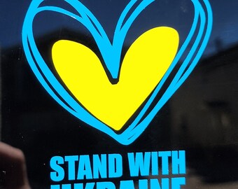 Stand with Ukraine small sticker / Ukraine decal