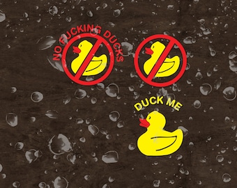 Ducks no ducks bumper sticker / no fg ducks