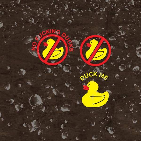 Ducks no ducks bumper sticker / no fg ducks