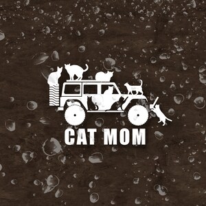 Cat mom Off Road Sticker