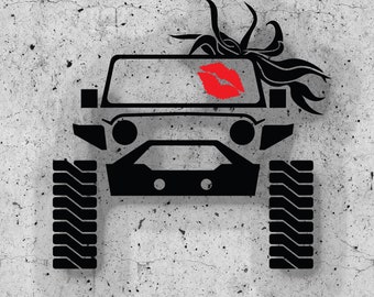 Girl decal for off road vehicle