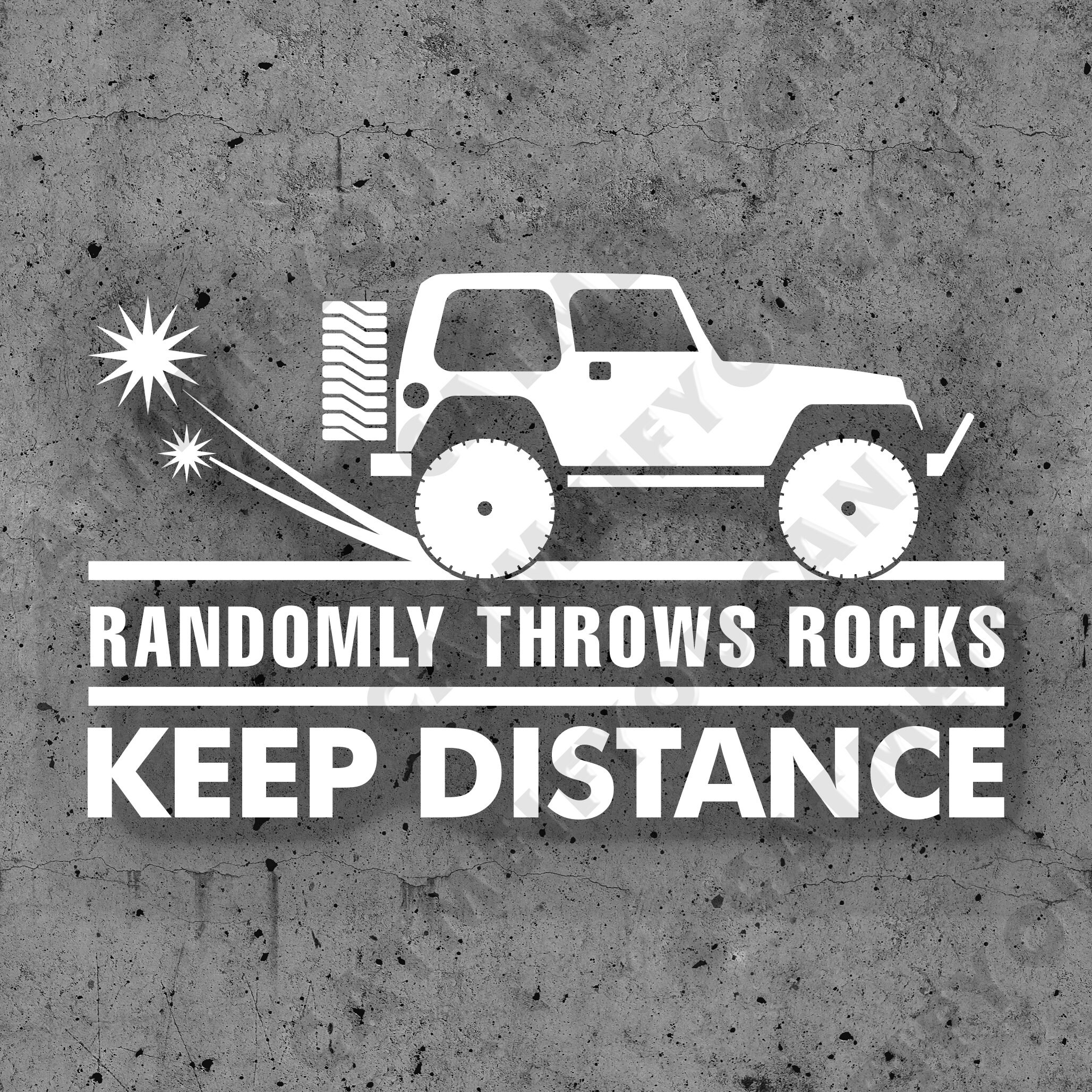 Jeep on Rocks Decal - Etsy