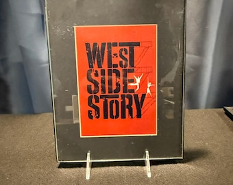 Originale West Side Story-Lobbykarte (5x7 Zoll), Casa Mañana Theaterplakat, gerahmtes Werbematerial aus dem Studio.