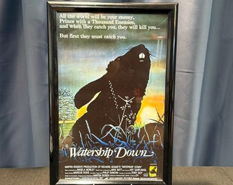 Casa Mañana Theatre Watership Down (1978) Gerahmtes Lobby-Poster 11x17, im Theater verwendet, Provenienz Fort Worth, Texas