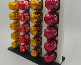 Capstock — Capsulehouder voor 40 Nespresso Original Cups | 3D Geprint PLA | Eigen Tekst | Meerdere Kleuren