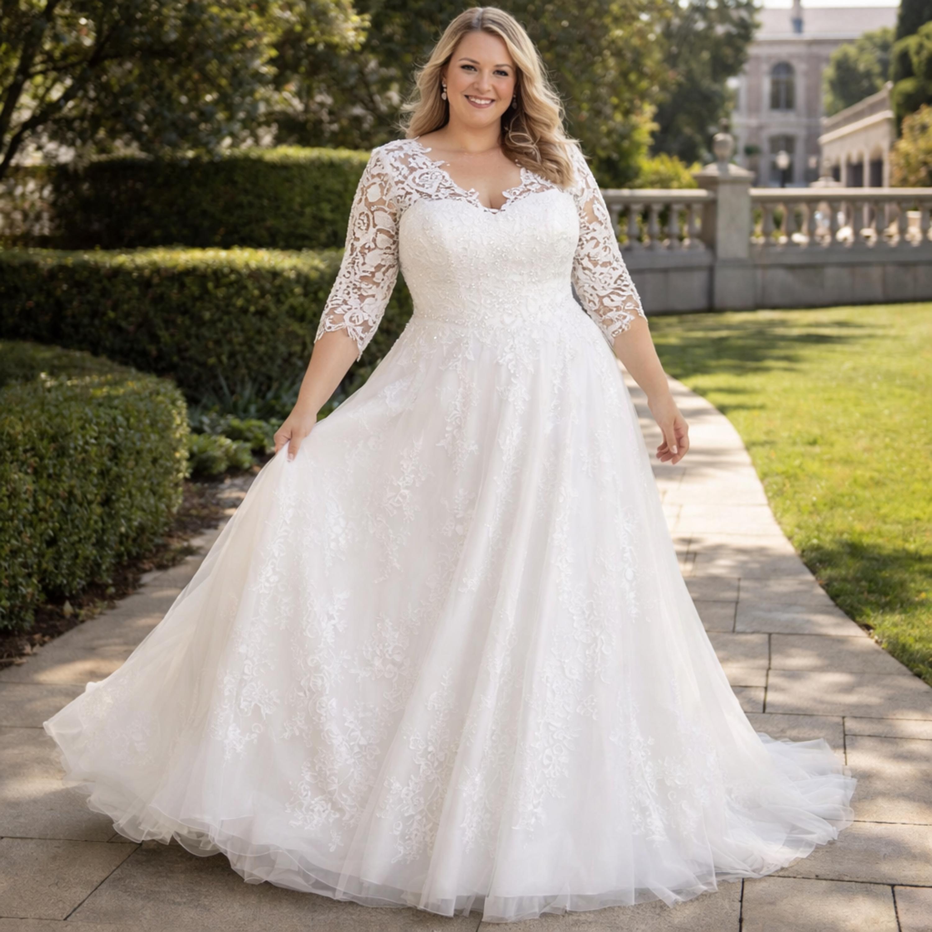 sachin and babi light blue dress Lucy Customized Plus Size Wedding Dress Women Floral Fabric Luxurious  Women's Evening Dresses vestidos de novia wedding dress main image 0