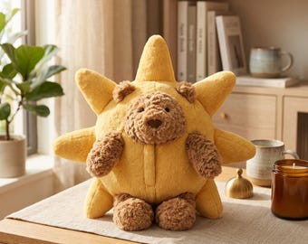 Oso de peluche Jellycat Bartholomew Sun - Oso de peluche brillante como el sol para niños, regalo para animar a un amigo, suave sorpresa para tu novia