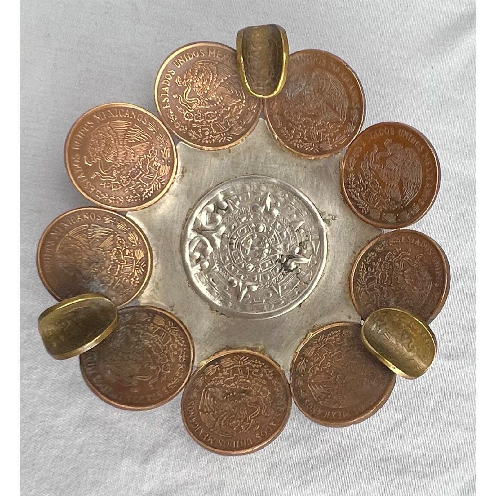 メキシコ硬貨装飾 灰皿 ヴィンテージ Mexico Coin Ashtray - Etsy