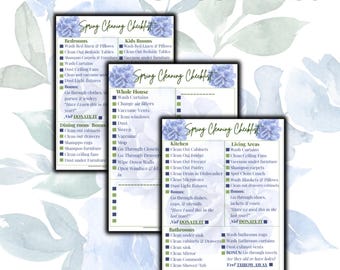 Lista de tareas para la limpieza de primavera / Planificador de organización del hogar (Descarga en PDF)