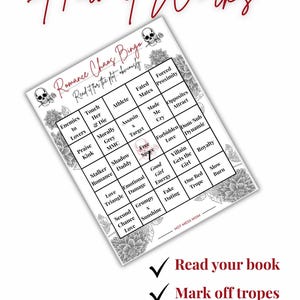 Bingo de Clichês Românticos | Desafio de Leitura de Romance Sombrio | BookTok Tracker (Download em PDF) imagem 3