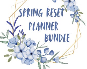 Paquete de planificadores para el reinicio de primavera / Limpieza y reinicio de la vida (imprimible)