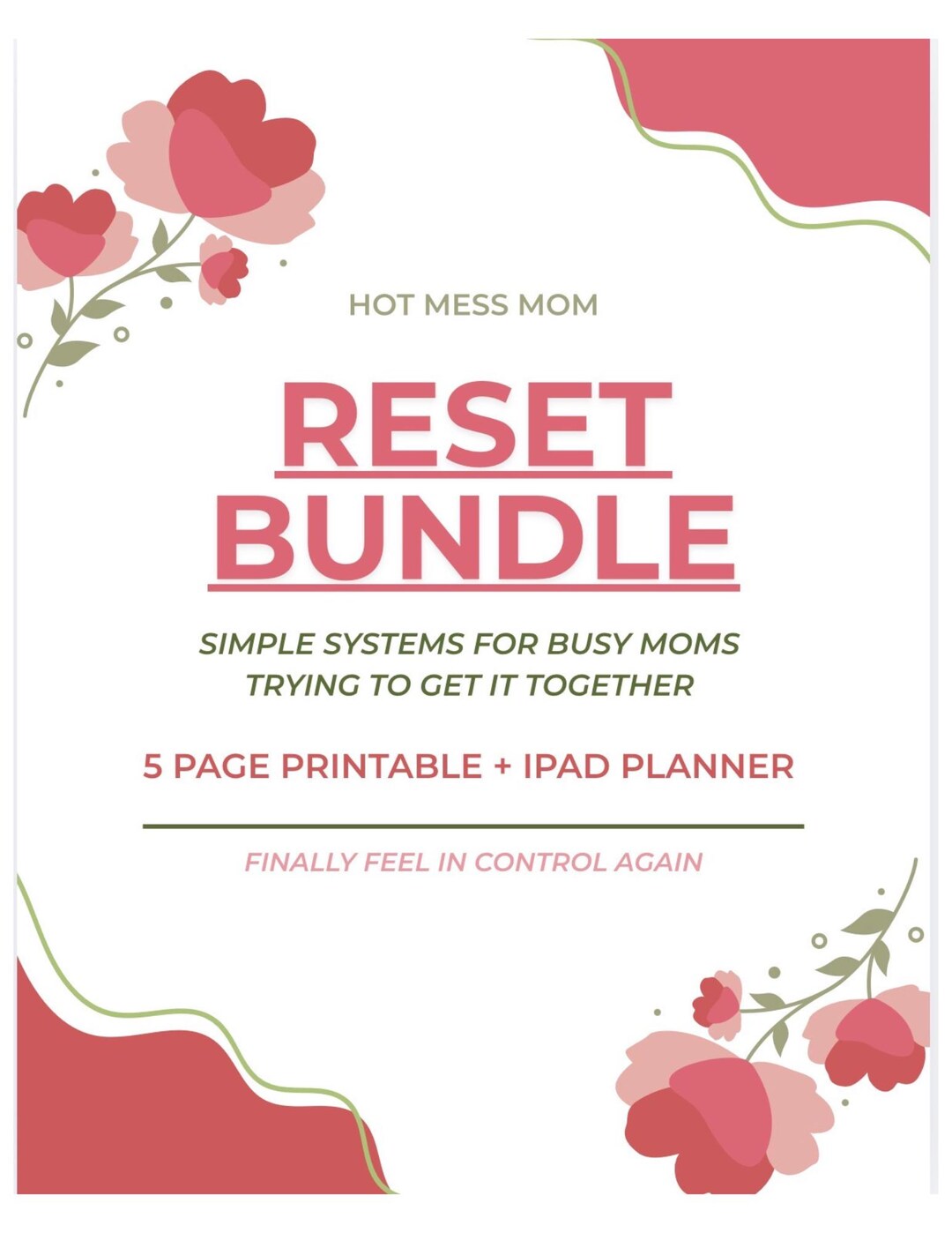 Mom Reset Bundle | Daily, Weekly Routine, Cleaning Schedule (digital ...