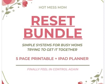 Paquete de organización para mamás / Rutina diaria, semanal y horario de limpieza (descarga digital)