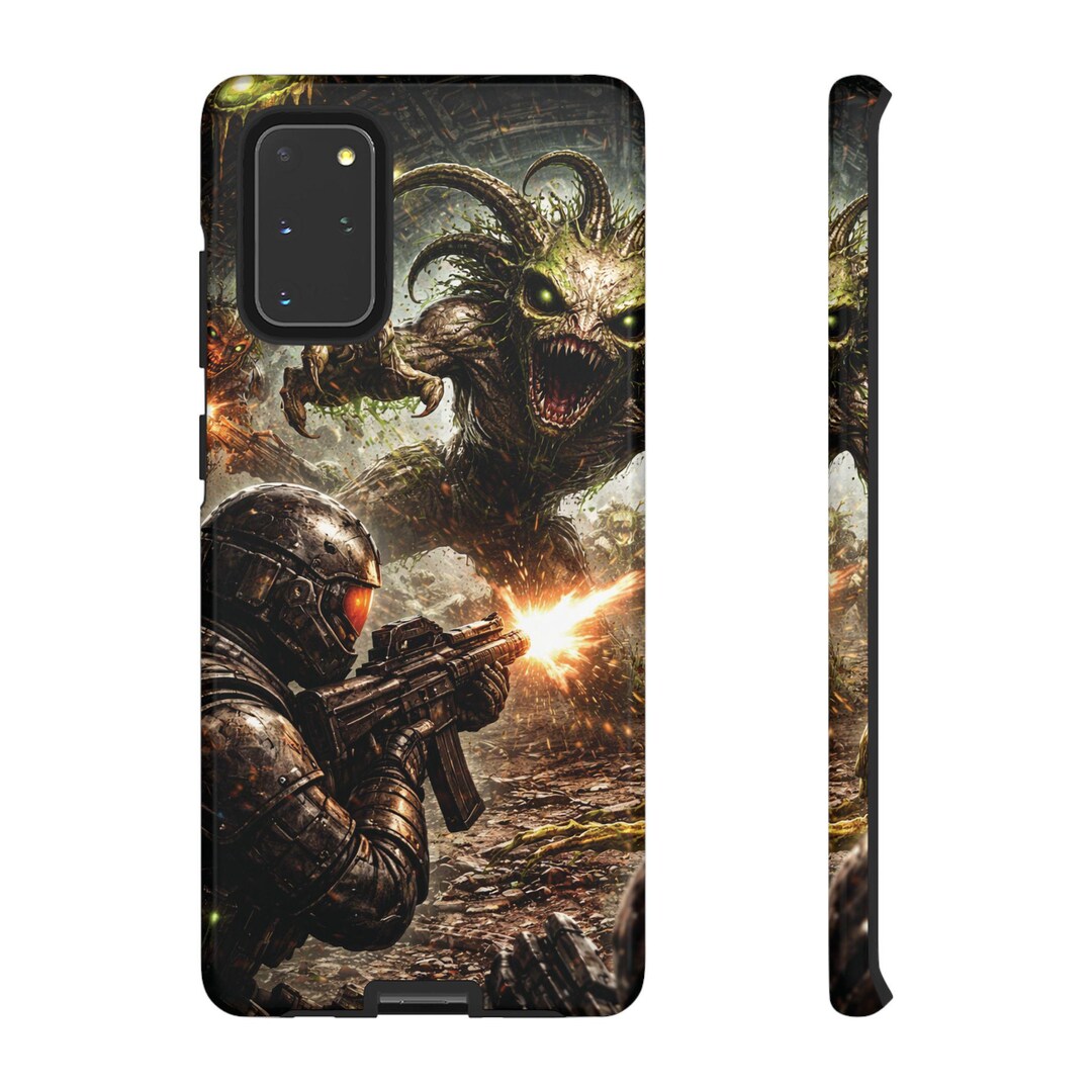 Space Marine Vs Alien Monster Phone Case | Tough Cases - Etsy