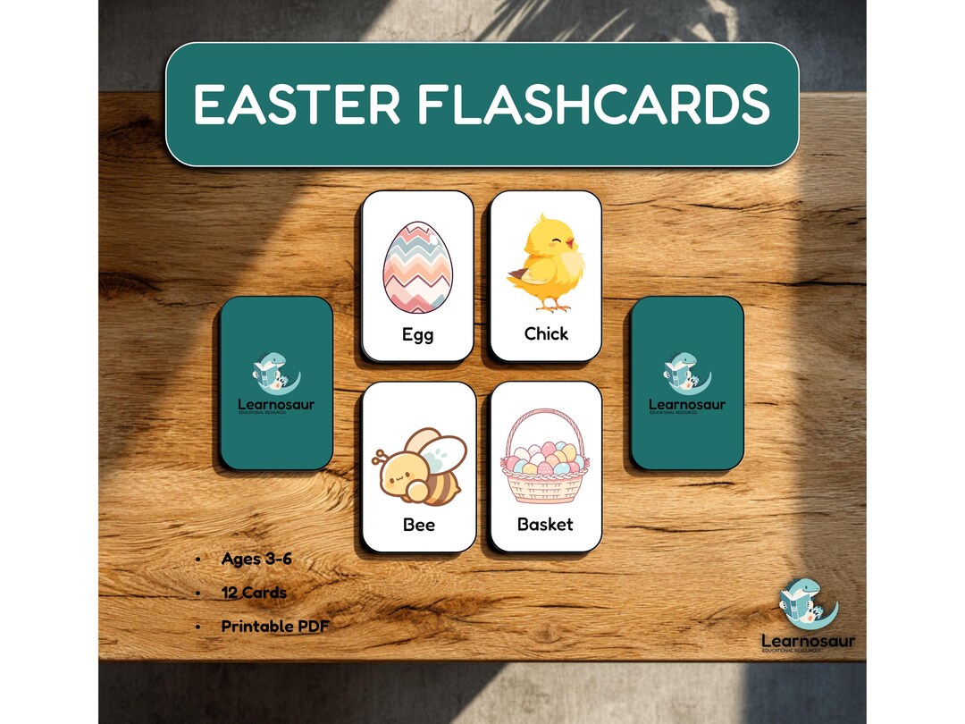 Easter Flashcards for Toddler Learning Activities (printable PDF) - Etsy