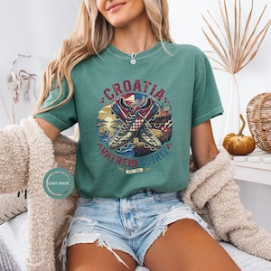 Croatia Soccer Fan T-Shirt, Vintage World Cup 2026 Graphic Tee, Unisex, Croatian Crest Tee, Croatia Vatreni Spirit T-shirt, Soccer Cleats image 13