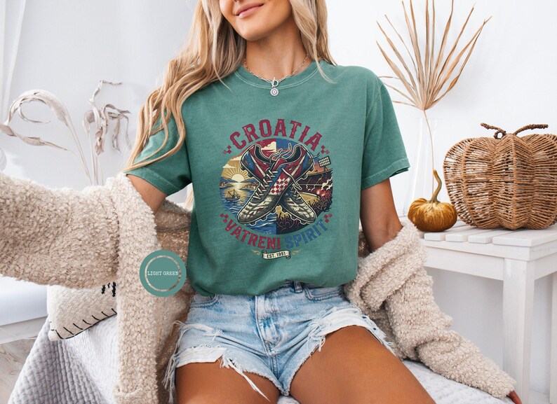 Croatia Soccer Fan T-Shirt, Vintage World Cup 2026 Graphic Tee, Unisex, Croatian Crest Tee, Croatia Vatreni Spirit T-shirt, Soccer Cleats image 13