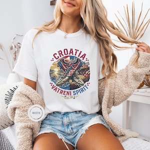 Croatia Soccer Fan T-Shirt, Vintage World Cup 2026 Graphic Tee, Unisex, Croatian Crest Tee, Croatia Vatreni Spirit T-shirt, Soccer Cleats image 10