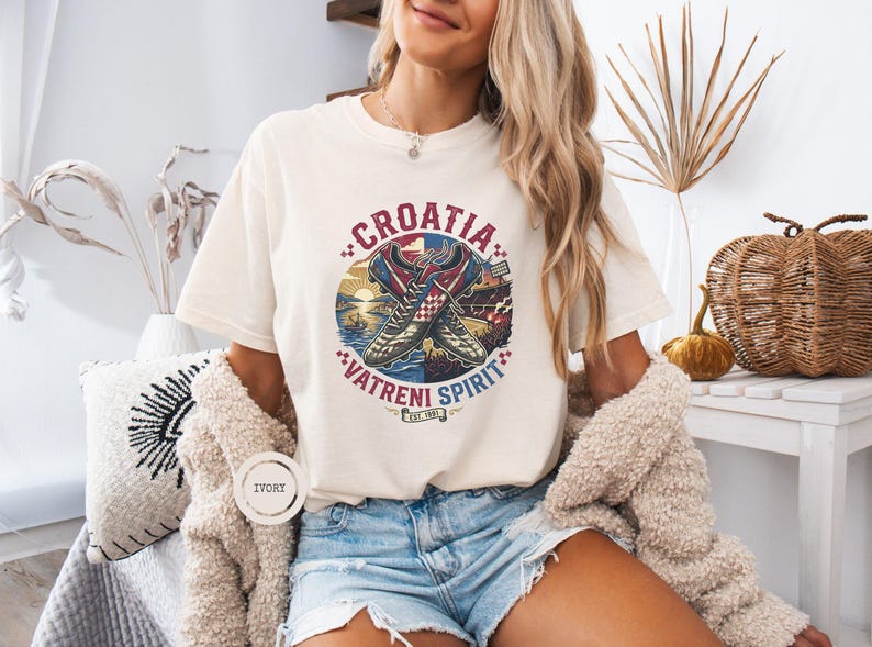 Croatia Soccer Fan T-Shirt, Vintage World Cup 2026 Graphic Tee, Unisex, Croatian Crest Tee, Croatia Vatreni Spirit T-shirt, Soccer Cleats image 11