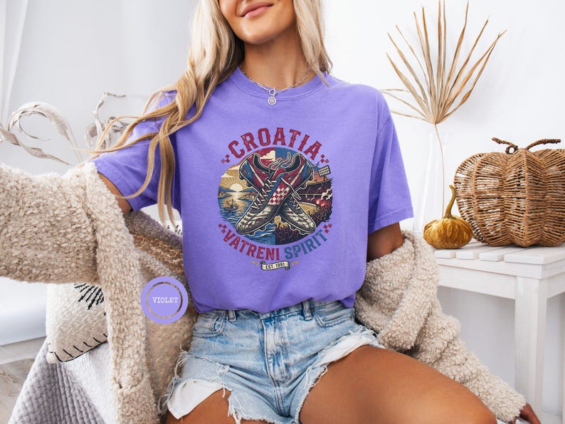 Croatia Soccer Fan T-Shirt, Vintage World Cup 2026 Graphic Tee, Unisex, Croatian Crest Tee, Croatia Vatreni Spirit T-shirt, Soccer Cleats image 7