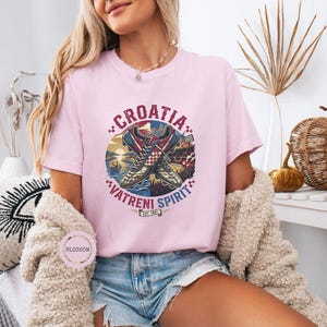 Croatia Soccer Fan T-Shirt, Vintage World Cup 2026 Graphic Tee, Unisex, Croatian Crest Tee, Croatia Vatreni Spirit T-shirt, Soccer Cleats image 4