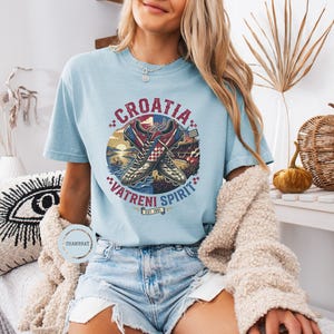Croatia Soccer Fan T-Shirt, Vintage World Cup 2026 Graphic Tee, Unisex, Croatian Crest Tee, Croatia Vatreni Spirit T-shirt, Soccer Cleats image 12