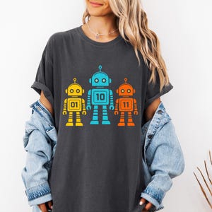 Funny Binary Robot Shirt 01 10 11, Programmer Coding Shirt, Geek Nerd Tech Tee, Developer Gift, Computer Science Shirt