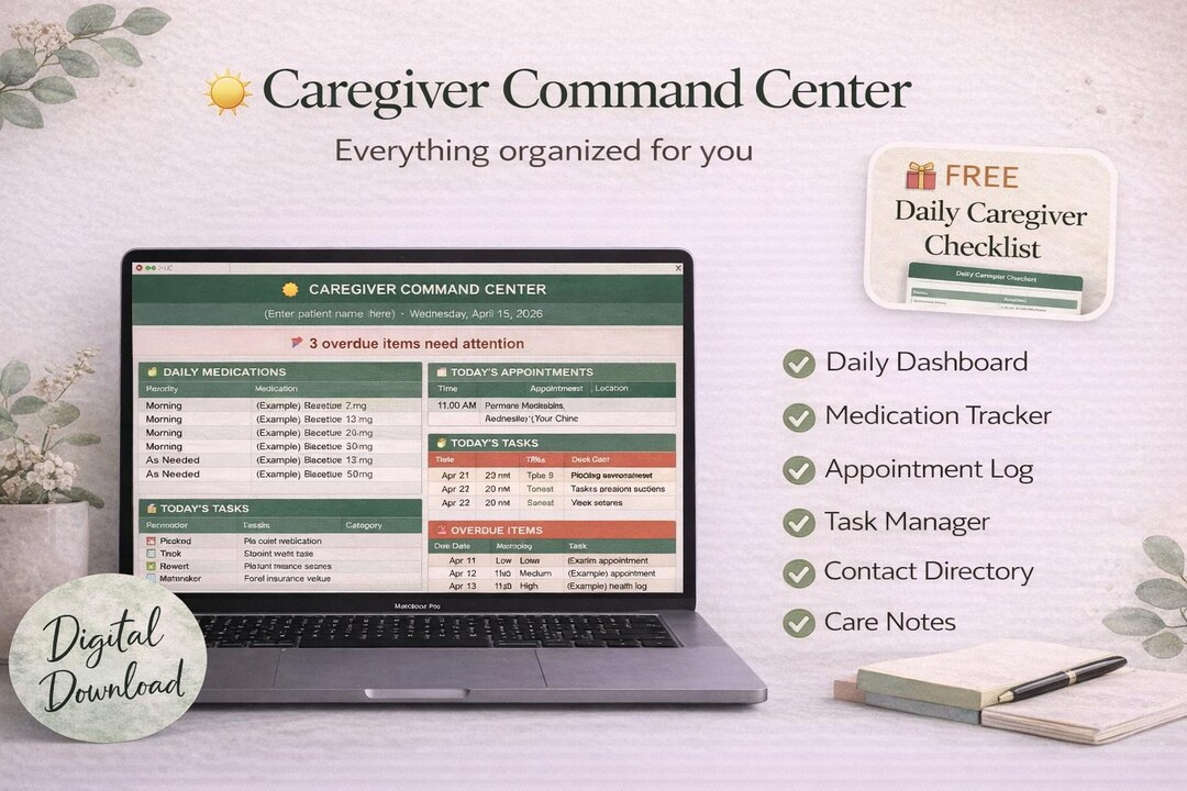Caregiver Command Center | Medication, Appointment, Task Tracker ...