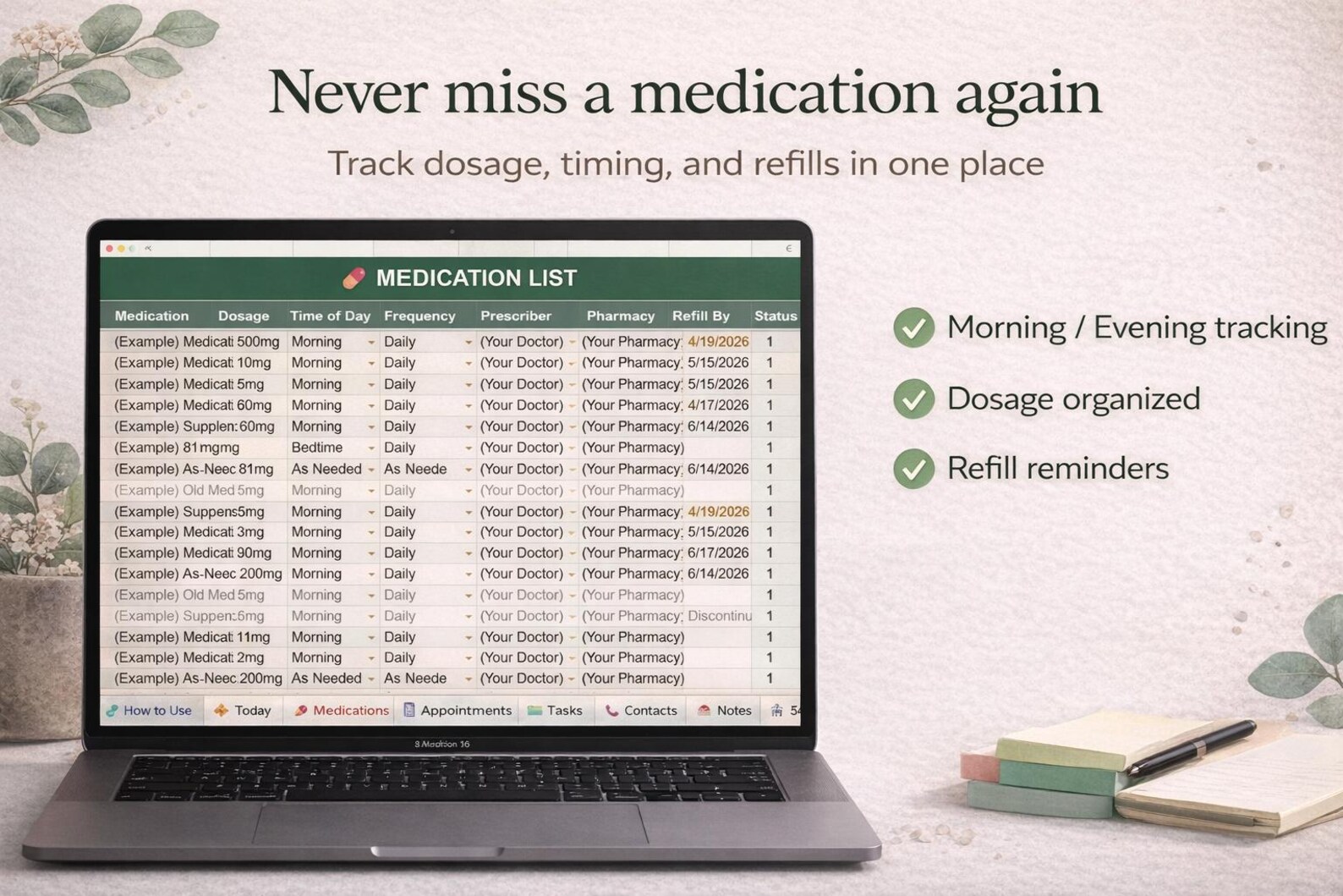 Caregiver Command Center | Medication, Appointment, Task Tracker ...