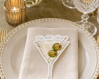 Personalized Martini Place Cards