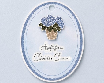 Personalized Hydrangea Gift Tags