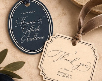 Personalized Vintage Gift Tags | Elegant Custom Thank You Tags