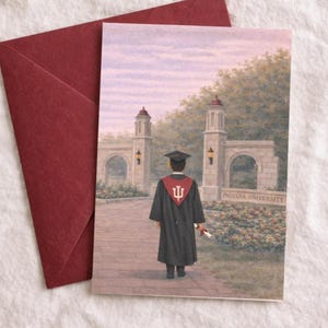 Indiana University Graduation Card | Personalized Graduation Card | Custom Graduate Illustration | Class of 2026