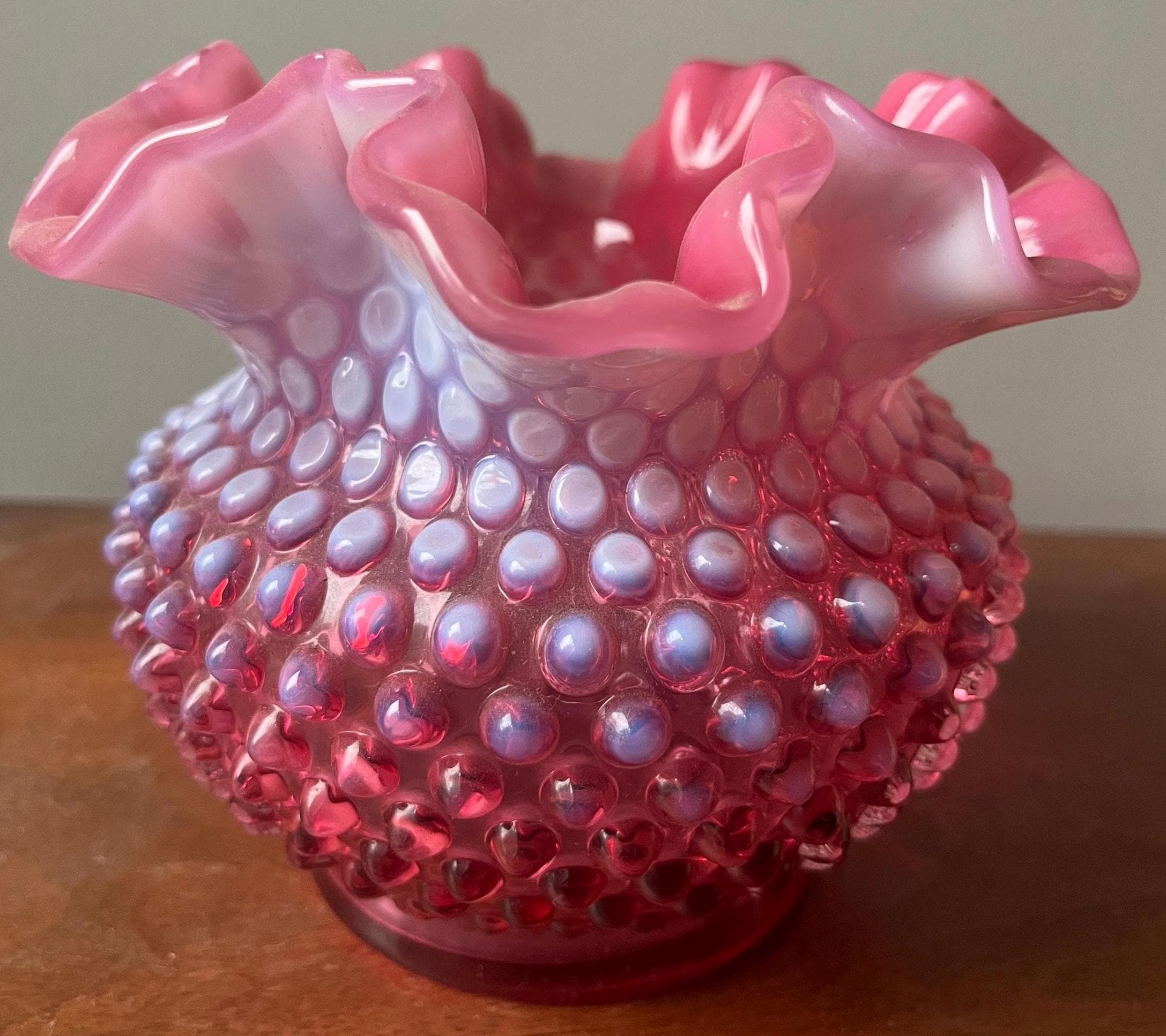 Fenton Cranberry Vase - Etsy