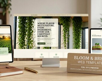 Restaurant Website Template 6 Seiten | Cafe-Bistro-Warm-HTML-CSS